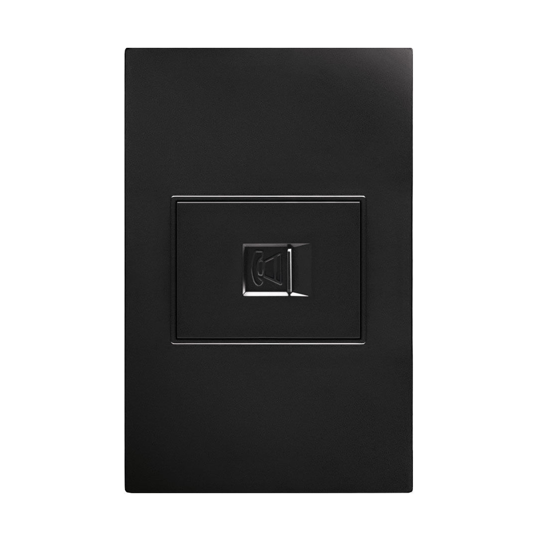 Placa C/ Contacto Telefonico Negro Mate / APL-308