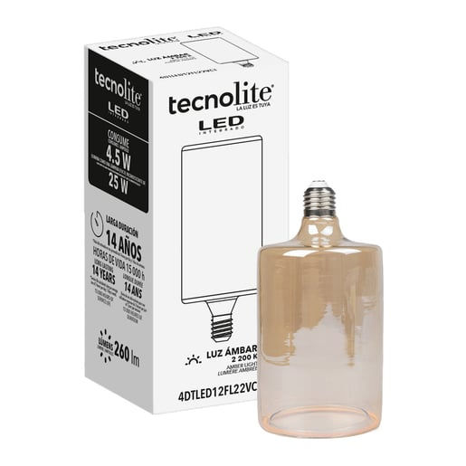 Miniatura: Foco Bulbo Cilindro LED 4.5W 4DTLED12FL22VCT
