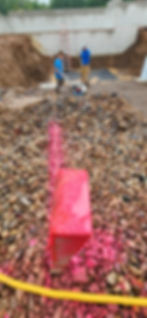 setting string lines for grading a pool base in Wausau, WI