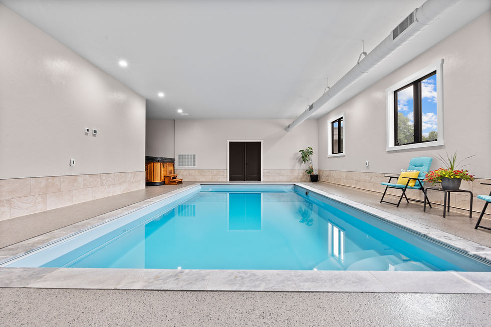 River Pools R28 Fiberglass Indoor Pool in Merrill, WI by Pool Pros
