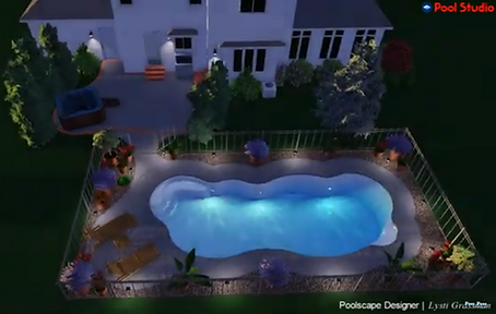 The San Juan Stardust Fiberglass Pool Design in Pool Studio