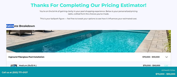 Pool Price Estimator Page 1