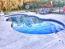 San Juan Mirage Fiberglass Pool in Suamico WI by Pool Pros