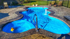 San Juan Desert Springs Fiberglass Pool in Appleton WI by Pool Pros