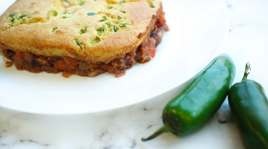 Tamale Pie With Cornbread and Jalapenos