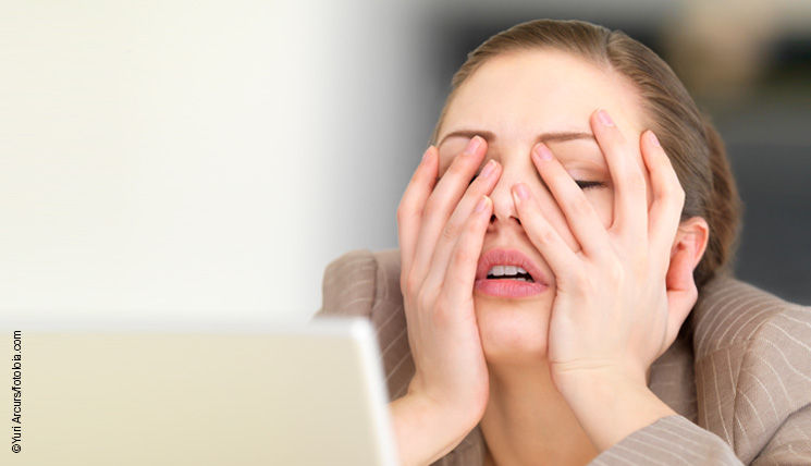 Woman stressed out about life