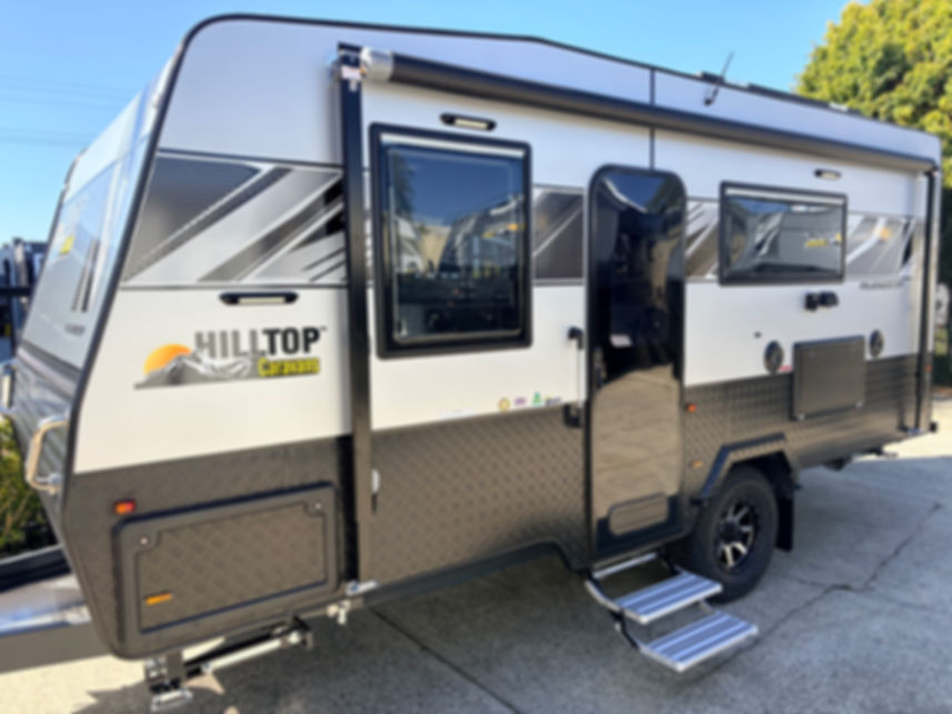 Hilltop Feathertop 17'6 Mid Door caravan exterior – Australian-built single axle off-road caravan WA