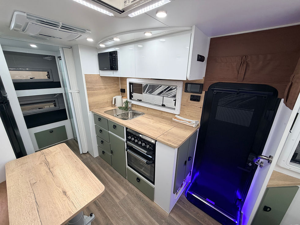 Thumbnail: living area Australian made tandem axle family bunk caravan