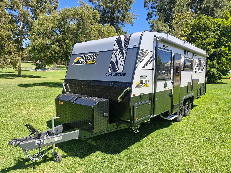Australian made tandem axle family bunk caravan