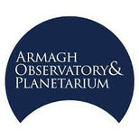 Armagh Observatory & Planetarium logo on a navy blue background.