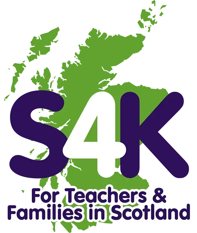 S4K logo: For Teachers & Families in Scotland