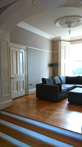 Living room deocrated by Gareth McAuley Painting and Decorating.