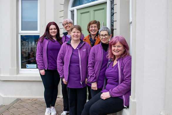 Some of the Glenn Vet team outside their building.