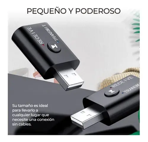 Adaptador Bluetooth inalámbrico 2 en 1, transmisor USB 5,0 para ordenador, TV, p