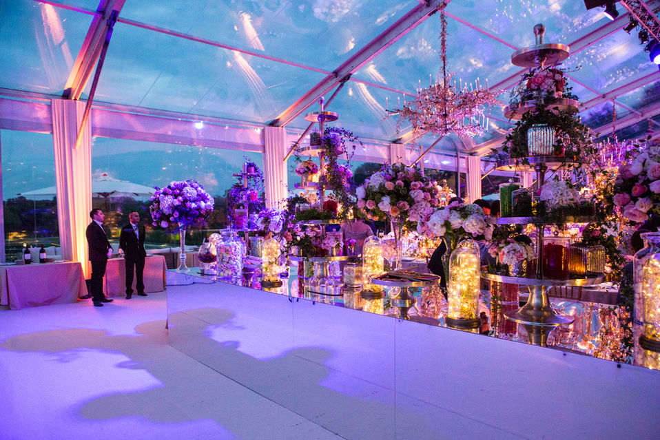 Décoration de luxe pour un mariage au château de Chantilly