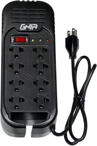 Regulador De Voltaje Ghia 1300va 8 Tomas De Salida