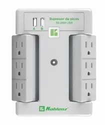 Supresor Koblenz 6 Contactos Giratorios Usb Ss2000