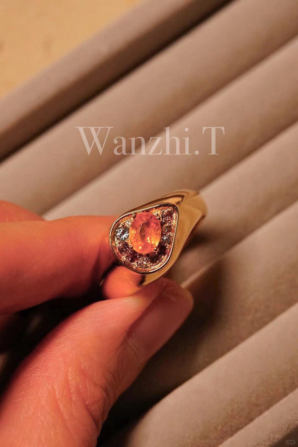 Orange Garnet Ring