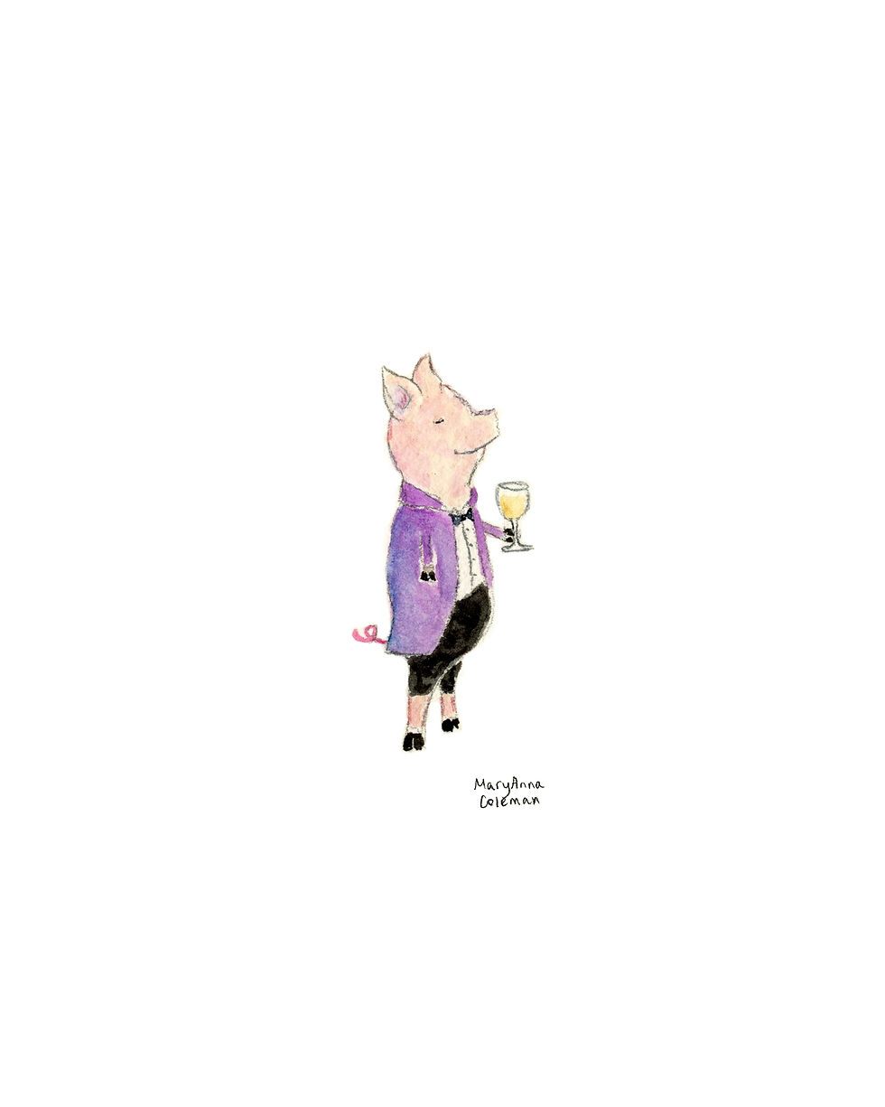 Purple Pig - Print