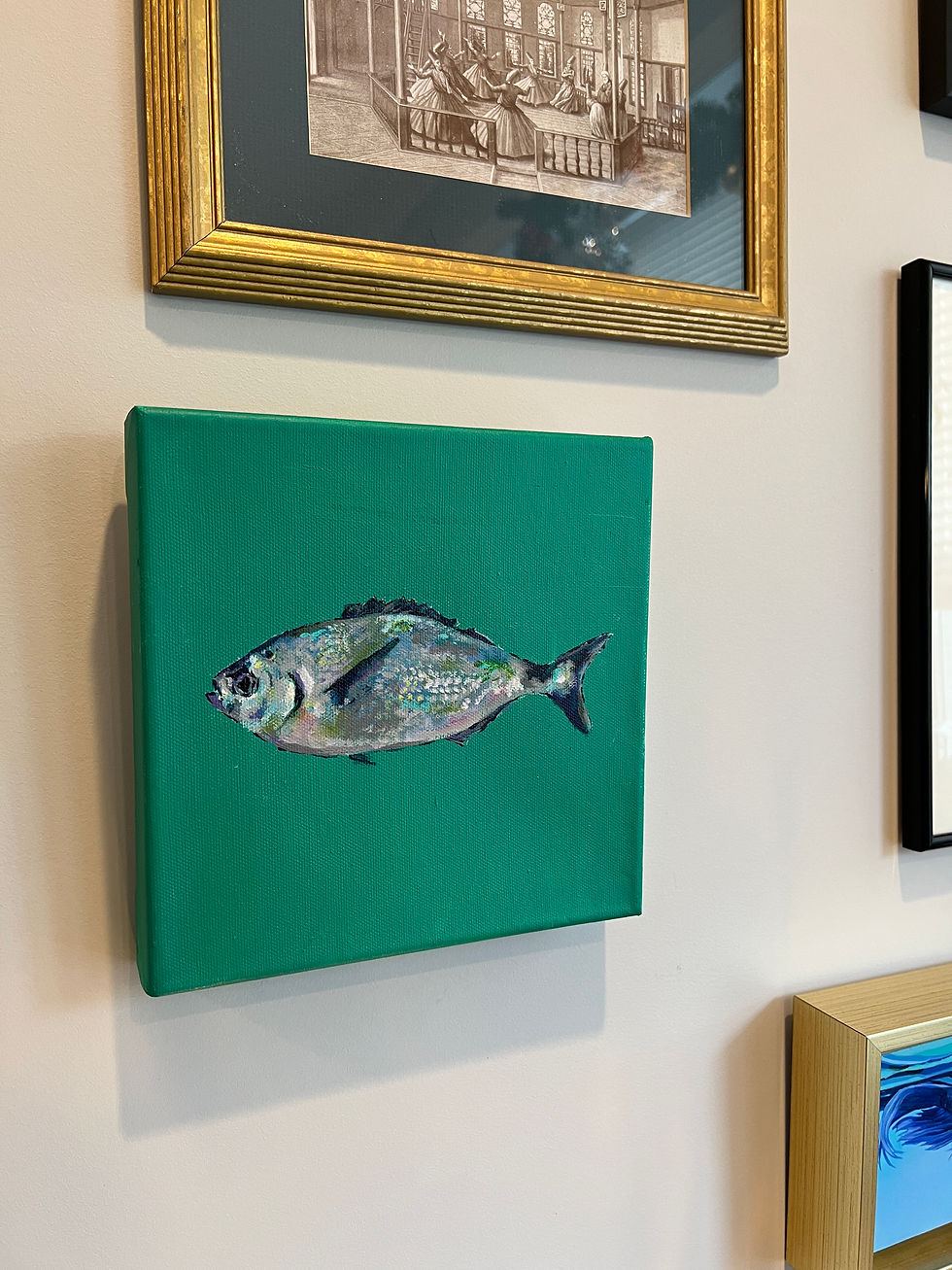 Thumbnail: Fish Green - Original Acrylic Painting