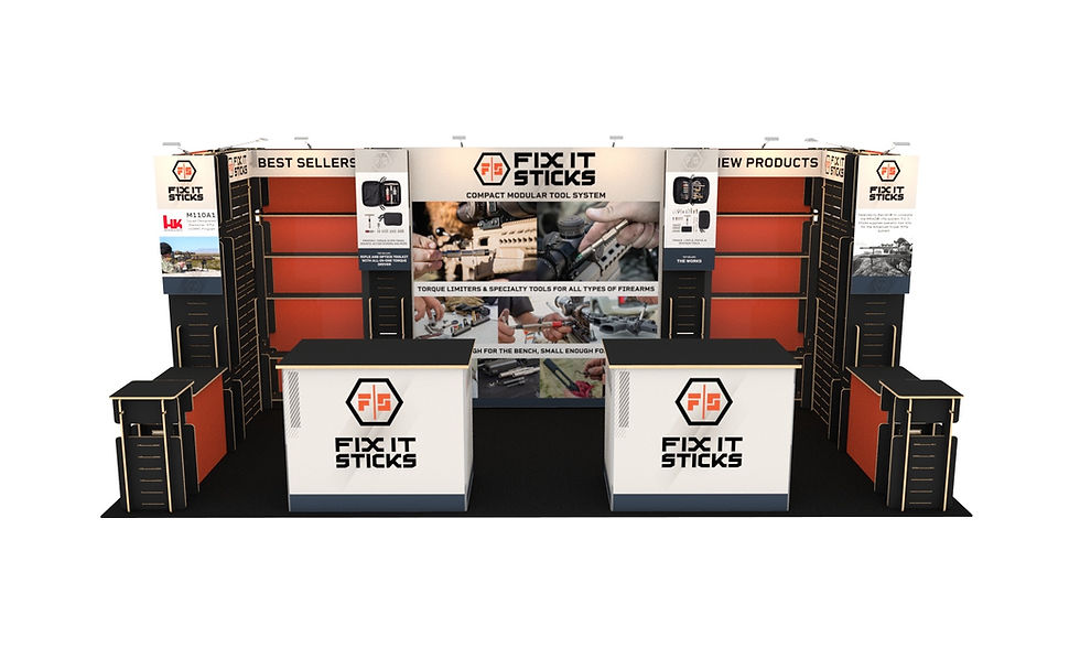Thumbnail: 10x20 Custom Black Laminate Booth