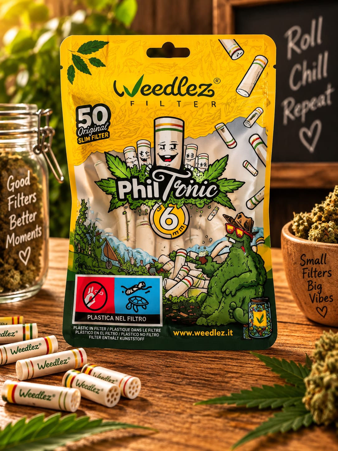 Weedlez® Smart Filter ø 6mm – Phil Trino | 50 Stk. | Aktivkohlefilter