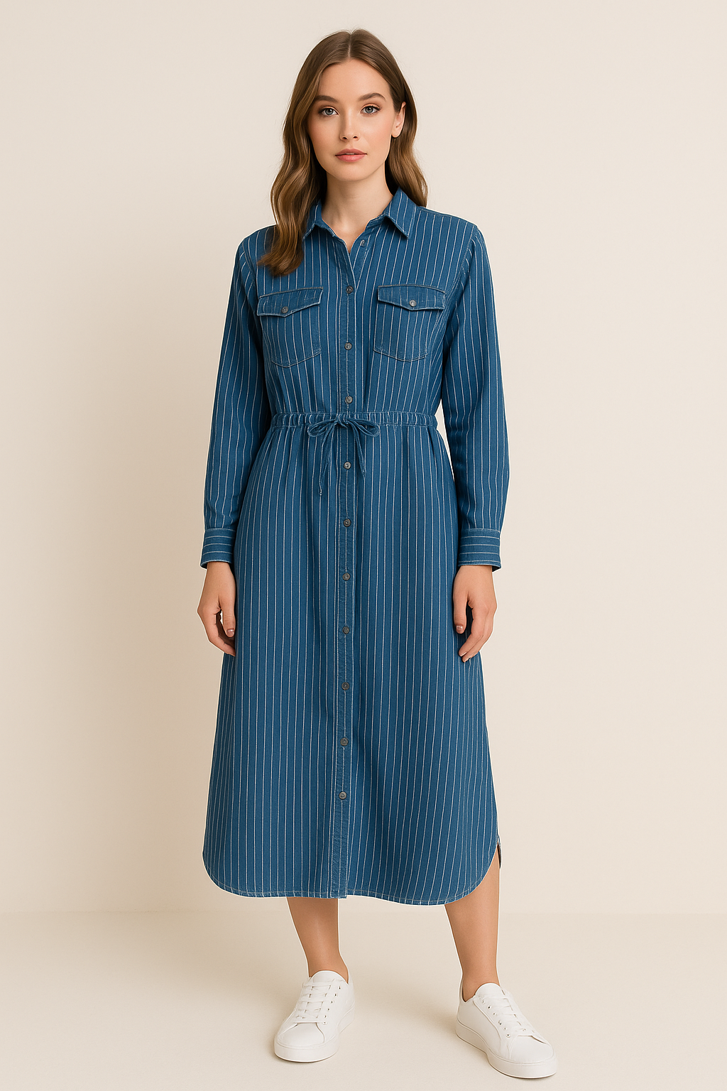 Robe Bleue rayée