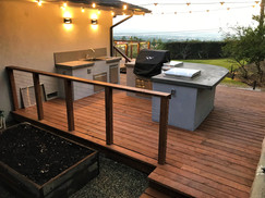 Modern wooden deck