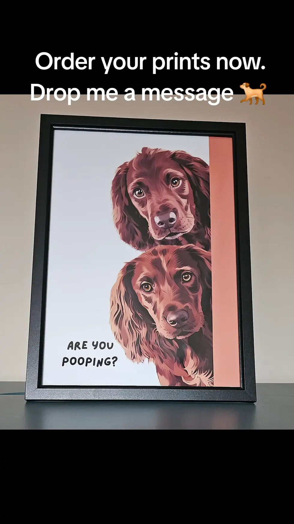 Thumbnail: Custom Funny Peeking Door Pet Print – A4 Personalised Artwork