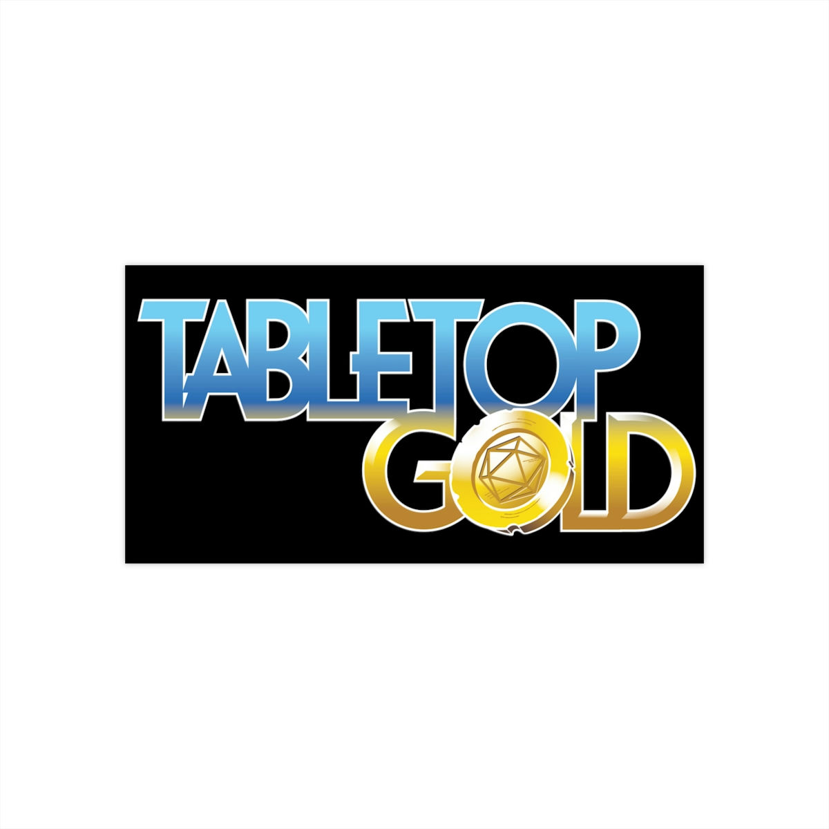 Tabletop Gold Bumper Sticker [Black]