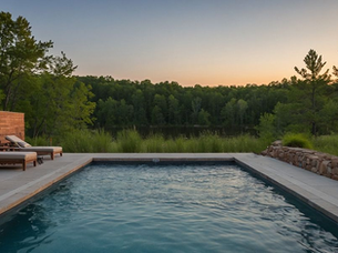 Heated saltwater pool with beautiful deck patio in Upstate NY