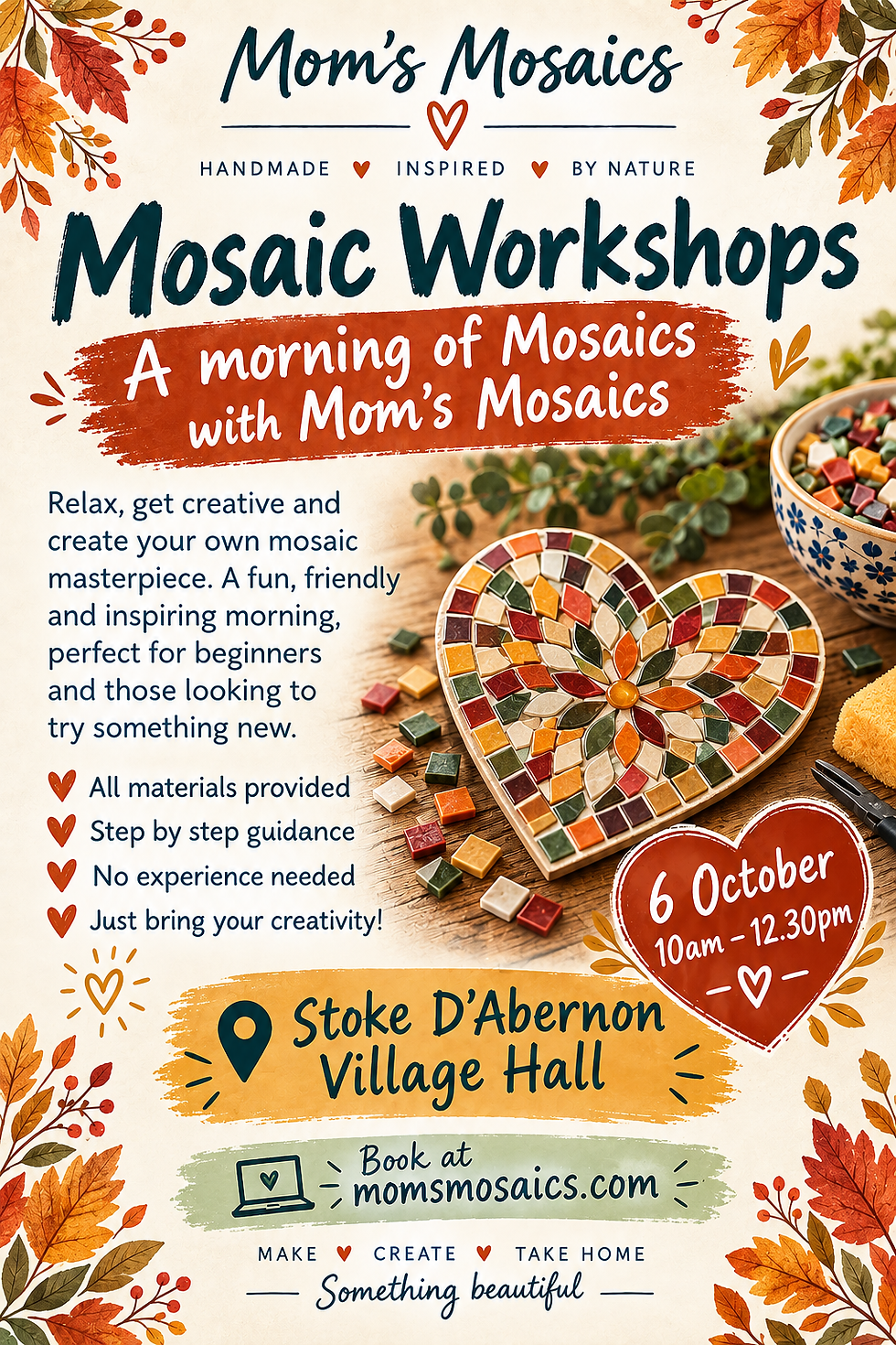 Adult Autumn Mosaic Workshop