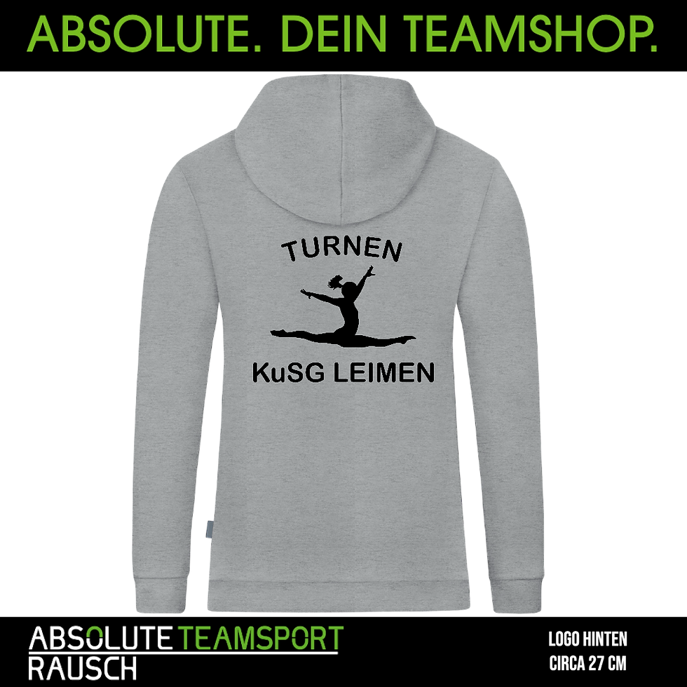 Miniaturbild: KUSG Turnen Organic Hoody C6720 - 520 grau