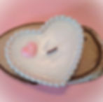 Grande Bougie cœur parfum Fleur de coton de dessus