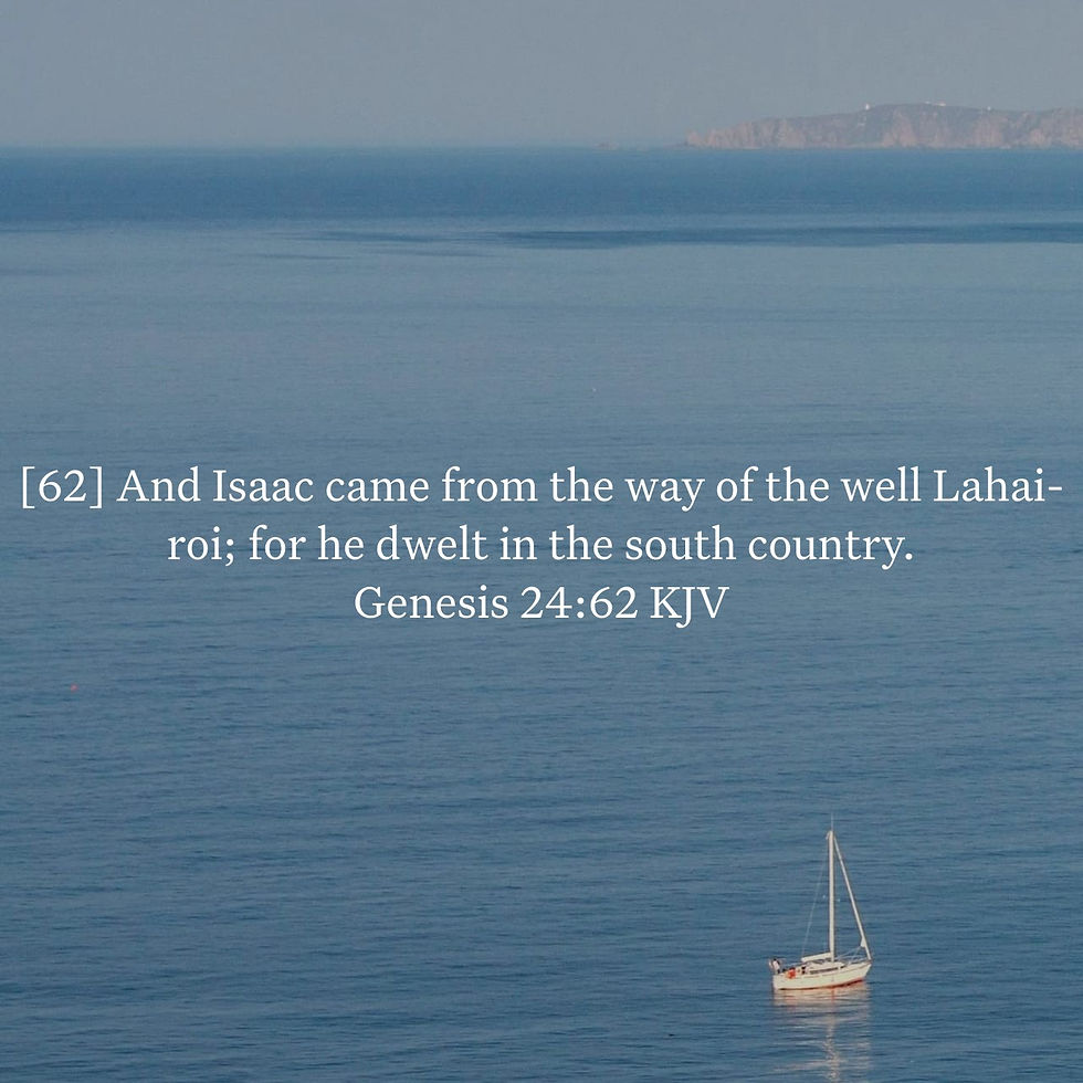 Genesis 24:62 Daily Devotional & Meaning – Isaac Comes from the Way of Lahairoi