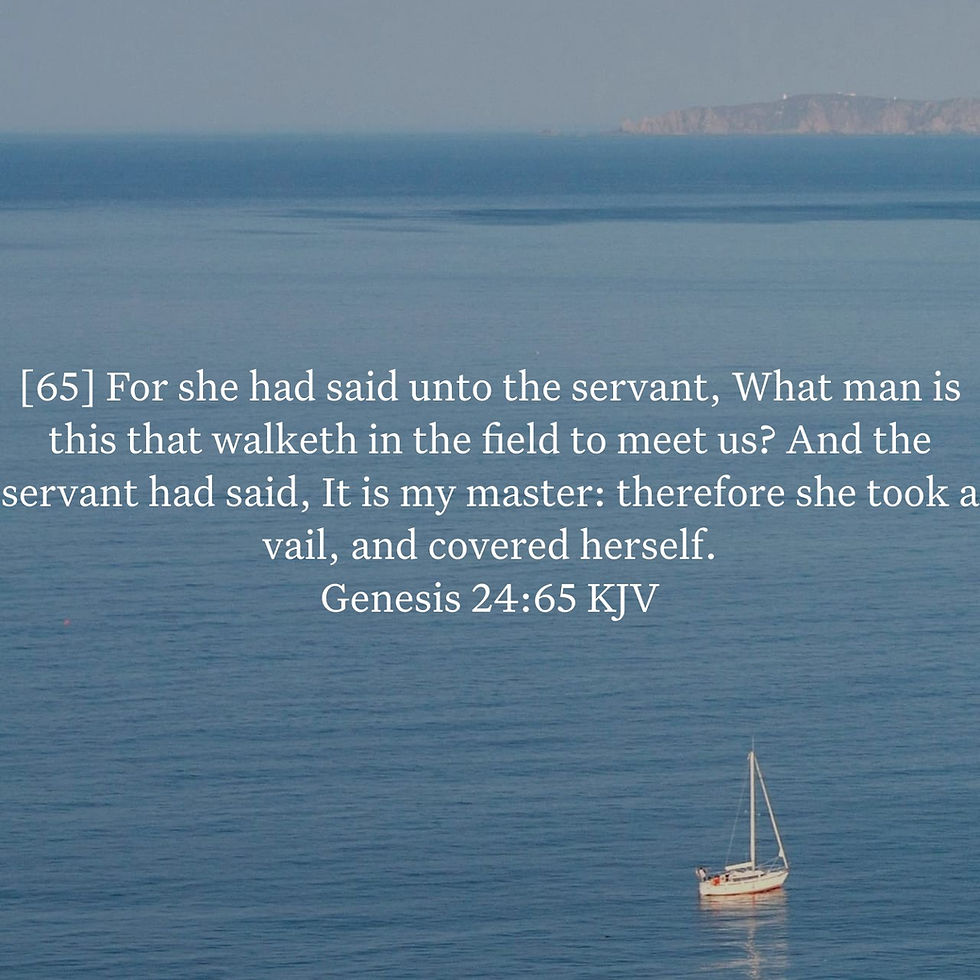 Genesis 24:65 Daily Devotional & Meaning – Rebekah Covers Herself Before Meeting Isaac