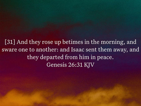 Genesis 26:31 Daily Devotional & Meaning – Isaac Makes Peace with Abimelech