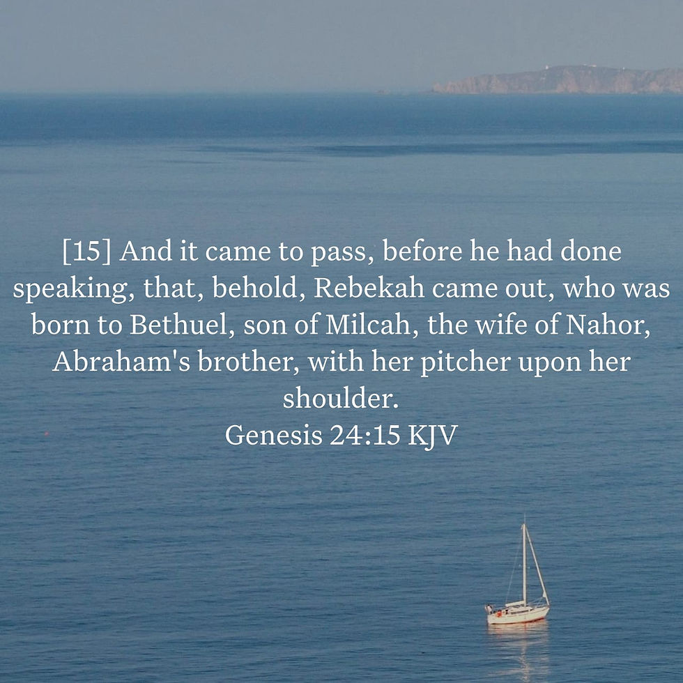 Genesis 24:15 Daily Devotional & Meaning – Rebekah Appears Before the Servant Finished Praying