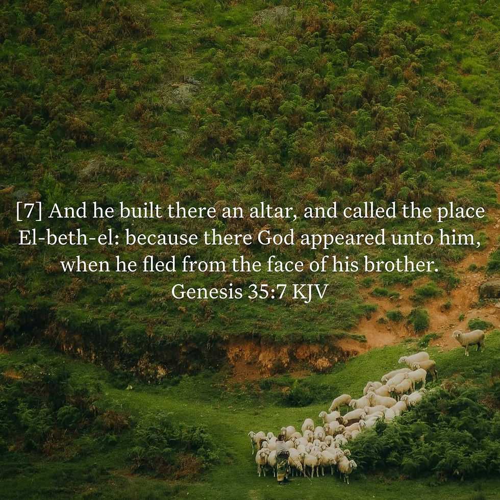 Genesis 35:7 Daily Devotional & Meaning – Jacob Built an Altar at Elbethel