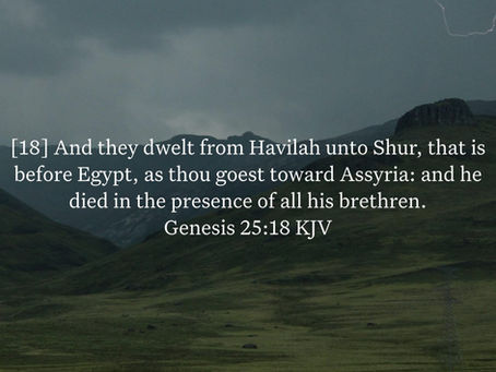 Genesis 25:18 Daily Devotional & Meaning – Ishmael’s Descendants Dwell from Havilah to Shur