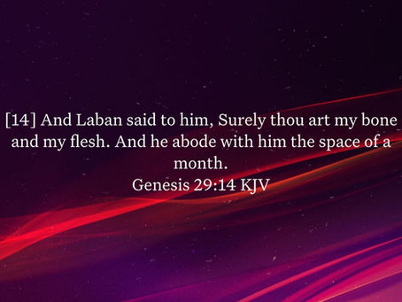 Genesis 29:14 Daily Devotional & Meaning – Surely Thou Art My Bone and My Flesh