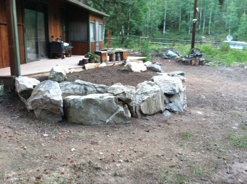 Rustic Granite Boulder Planter