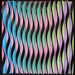'Chameleon' II - Acrylic on shaped canvas - 125 x 125cm
