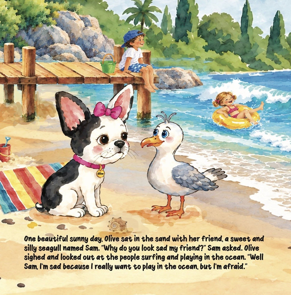 Thumbnail: The Adventures of Olive and the Very Best Day Ever! Olive Learns to Surf