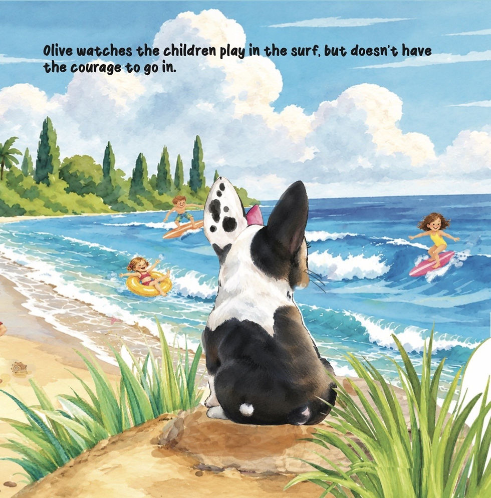 Thumbnail: The Adventures of Olive and the Very Best Day Ever! Olive Learns to Surf