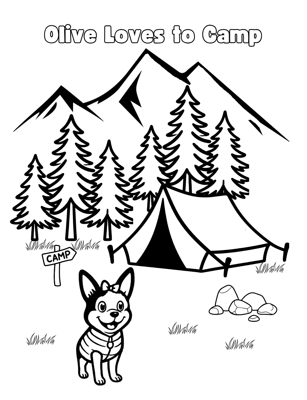 Thumbnail: Coloring Pages and Games with Olive: Camp Edition