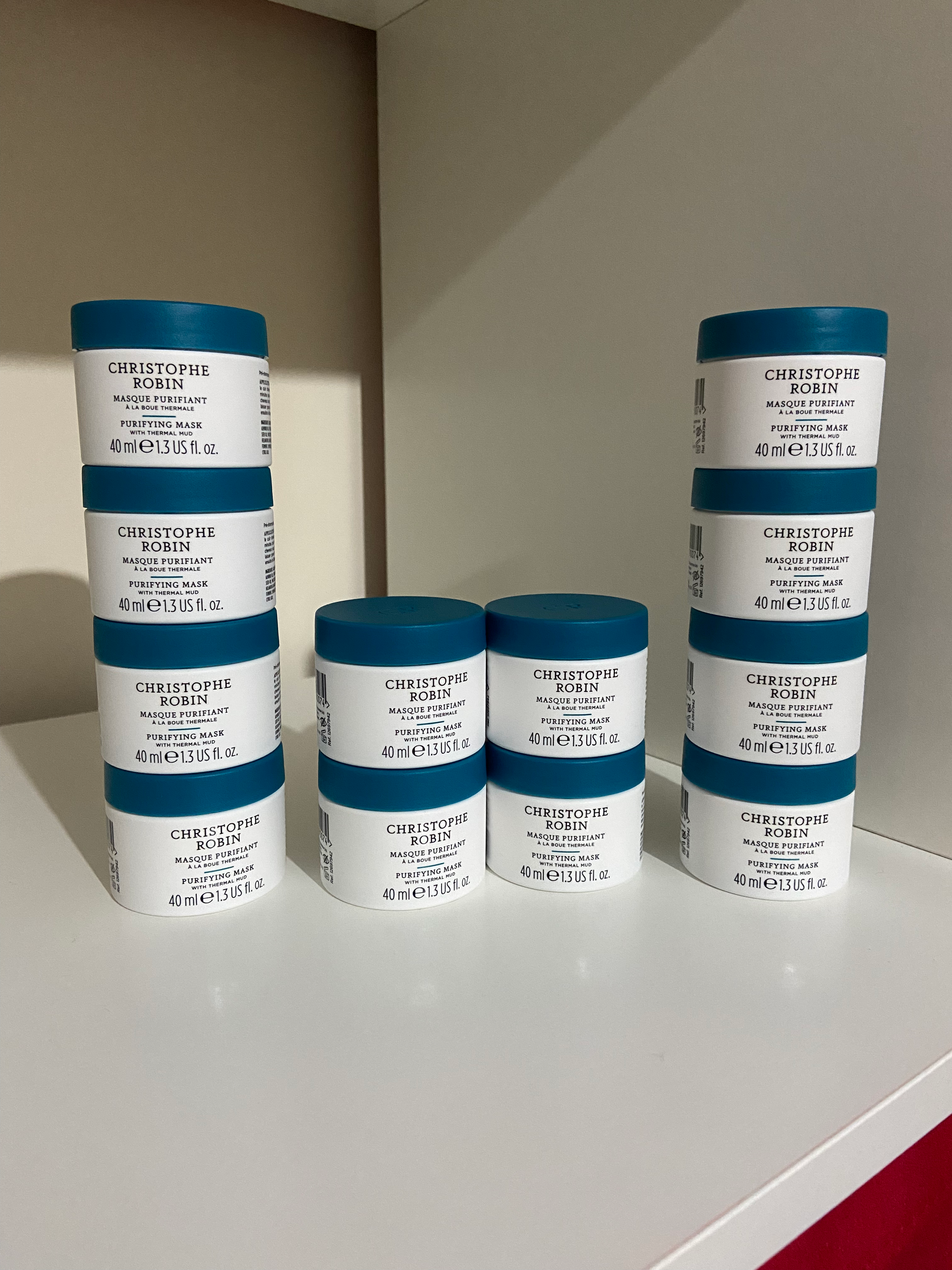 Christophe Robin purifying mask with thermal mud joblot of 12 x 40ml pots 