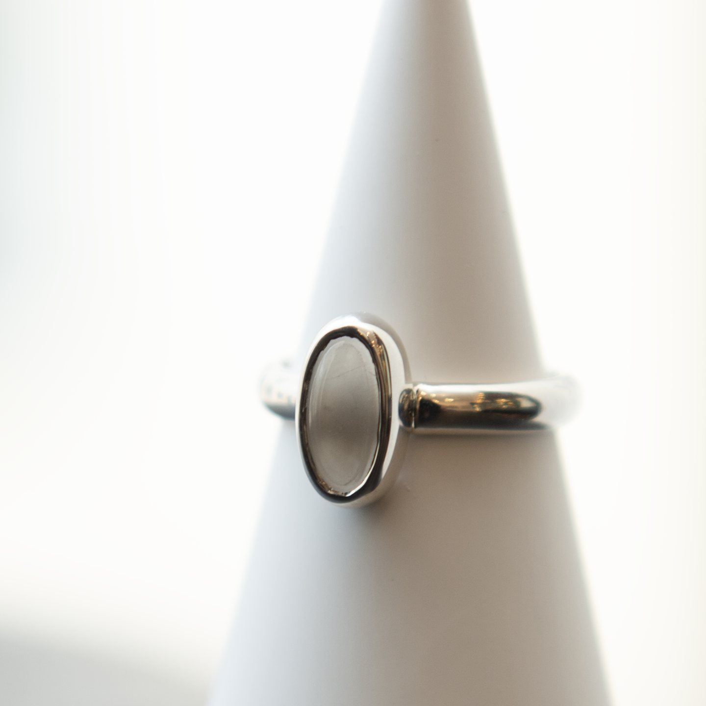 Small Oval Smoky Quartz Ring