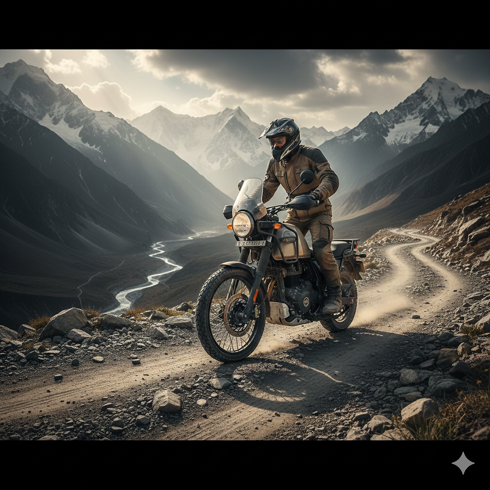 mastering steep inclines and declines on motorbike