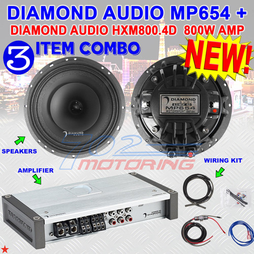 Diamond Audio Mp654 6 5 Pro Full Range Co Ax Horn Speakers Hxm800 4d Amp New 702motoringlasvegas